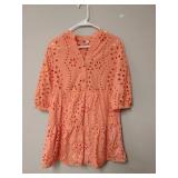 VTG Women's Orange Summer Dress Size S
