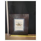 Framed Needlepoint 'Swan & Flowers '