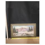 11'x19' Painting 'Mountain Scene' N. Smith