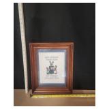 Framed Needlepoint 'Rabbits'