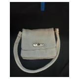 VTG 1960s Ivory Beaded Purse