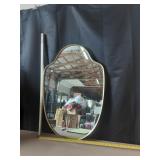 MCM Brass Hanging Wall Mirror 30'x15'