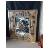 Rattan Bamboo Mirror 33'x29'