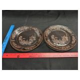 Vtg Pink Depression Glass Cabbage Rose Plates