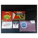 Board Games- Apples To Apples, Scrabble, Tripoley