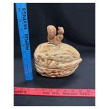Vtg Squirrel on a Nut Jar