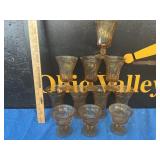 (11) Fostoria Jamestown Amber Depression Glasses