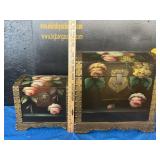 (2) Hand-Painted Wooden Floral Storage Trunks