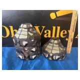 (4) Conical Stained Lamp Shades