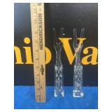 (2) VTG Anchor Hocking Glass Salad Serving Forks