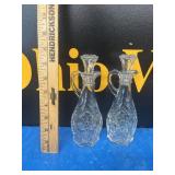 (2) VTG Anchor Hocking Clear Glass Oil/Vinegar