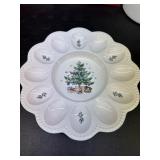 NIKKO Christmas Deviled Egg Server 9 1/2'