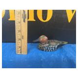 Hand-Painted Wooden Duck Decoy