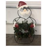 38in Metal Santa Wreath Stand