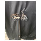61' Rustic Metal Bicycle Wind Spinner Garden Stake