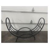Wrought Iron Half-Round Log Rack