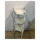 White Cast Iron Three-Tier Plant Stand