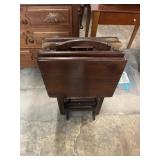 4-Pc. Wooden TV Trays with Holder