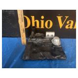 Ceramic Coal Mining Site Diorama Ashtray