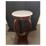 VTG Victorian Mahogany Marble Top Circle Plant