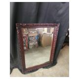 Rectangular Victorian Wall Mirror w/ Carved