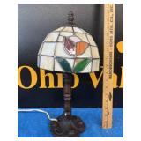 VTG Tiffany Style Table Lamp Stained Glass
