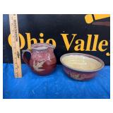 Alenine Pottery Bowl & Pitcher