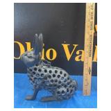 Cast Iron Bunny Doorstop Lantern