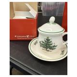 NIKKO Christmas Cocoa Cup w/Lid & Saucer