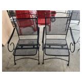 (2) Black Outdoor Patio Metal Rocker Chairs