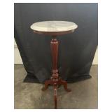 VTG Victorian Mahogany Marble Top Circle Plant