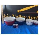 Sonoma U.S.A.  Bowls & Salt & Pepper Shakers