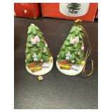 Vintage NIKKO Christmas Ornament Set of 2