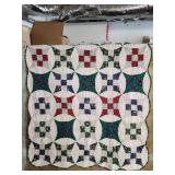 Vintage 'Glorified Nine Patch' Quilt  46'x58'