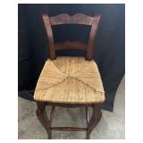 French Style Bar Stool Woven Seat
