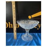 VTG Crystal Pedestal Punch Bowl