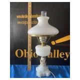 VTG Fenton Hobnail Milk Glass Lamp