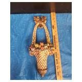VTG Ceramic Wall Flower Basket Planter