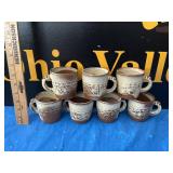 (7) Frankeroma Aztec Mayan Coffee Mugs