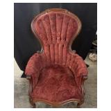 Kimball Victorian Mahogany Parlor Armchair
