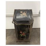 Antique Victorian Tole Ware Coal Scuffle