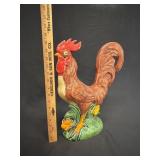 Hand-Painted Ceramic Rooster Statue