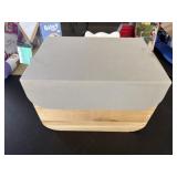 Pillowfort Wood & Fabric Floor Bin with Lid