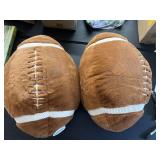 (2) Football Pillows