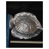 VTG Cast Metal Fish Shaped Serving Tray