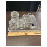 Clear Glass Vanity Set