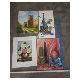 (4) Painted Wall Art