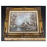 Winter Landscape Oil Painting 17x22