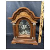 Vtg Tempus Fugit Quartz Dual Chime Mantel Clock
