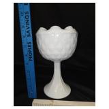 Indiana Glass White Milk Glass Compote 'Duette'
